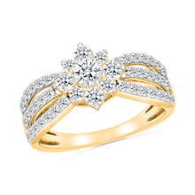 Fragrance Floral Gold & Diamond Ring