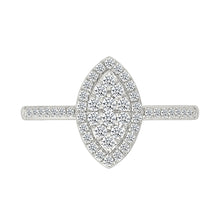 Petite Oval Cluster Diamond Ring