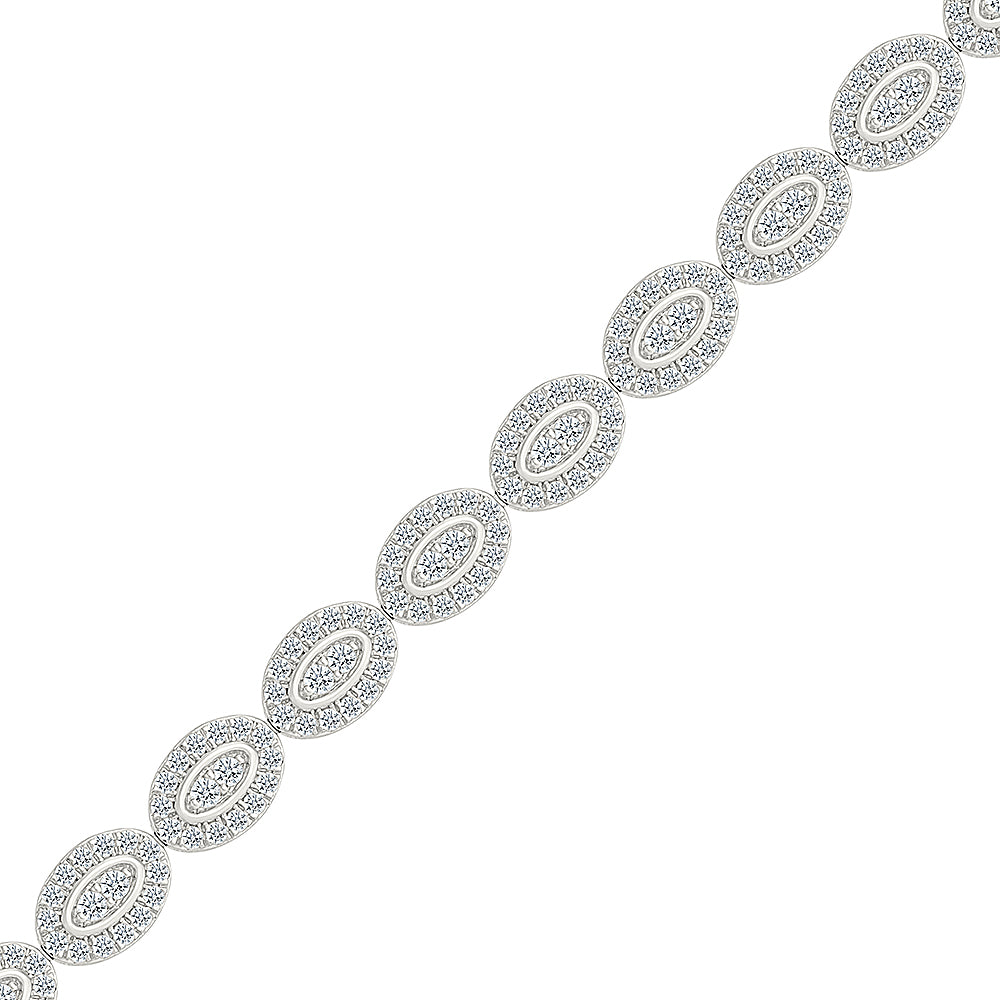 Radiant Symphony Oval  Diamond Bracelet