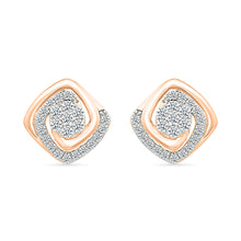 Twist bloom Gold & Diamond Earrings