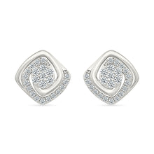 Twist bloom Gold & Diamond Earrings