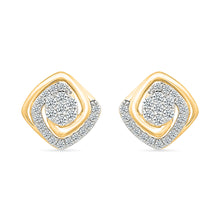Twist bloom Gold & Diamond Earrings