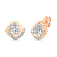 Twist bloom Gold & Diamond Earrings