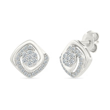 Twist bloom Gold & Diamond Earrings