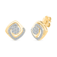 Twist bloom Gold & Diamond Earrings