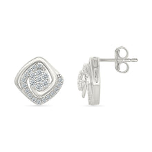 Twist bloom Gold & Diamond Earrings