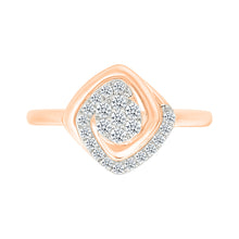 Swirl Diamond Cluster Ring