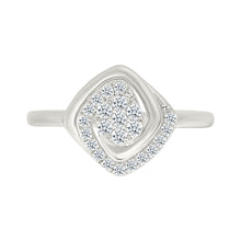 Swirl Diamond Cluster Ring