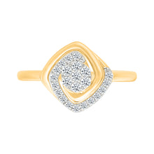 Swirl Diamond Cluster Ring