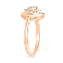 Swirl Diamond Cluster Ring