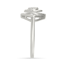 Swirl Diamond Cluster Ring