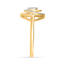 Swirl Diamond Cluster Ring