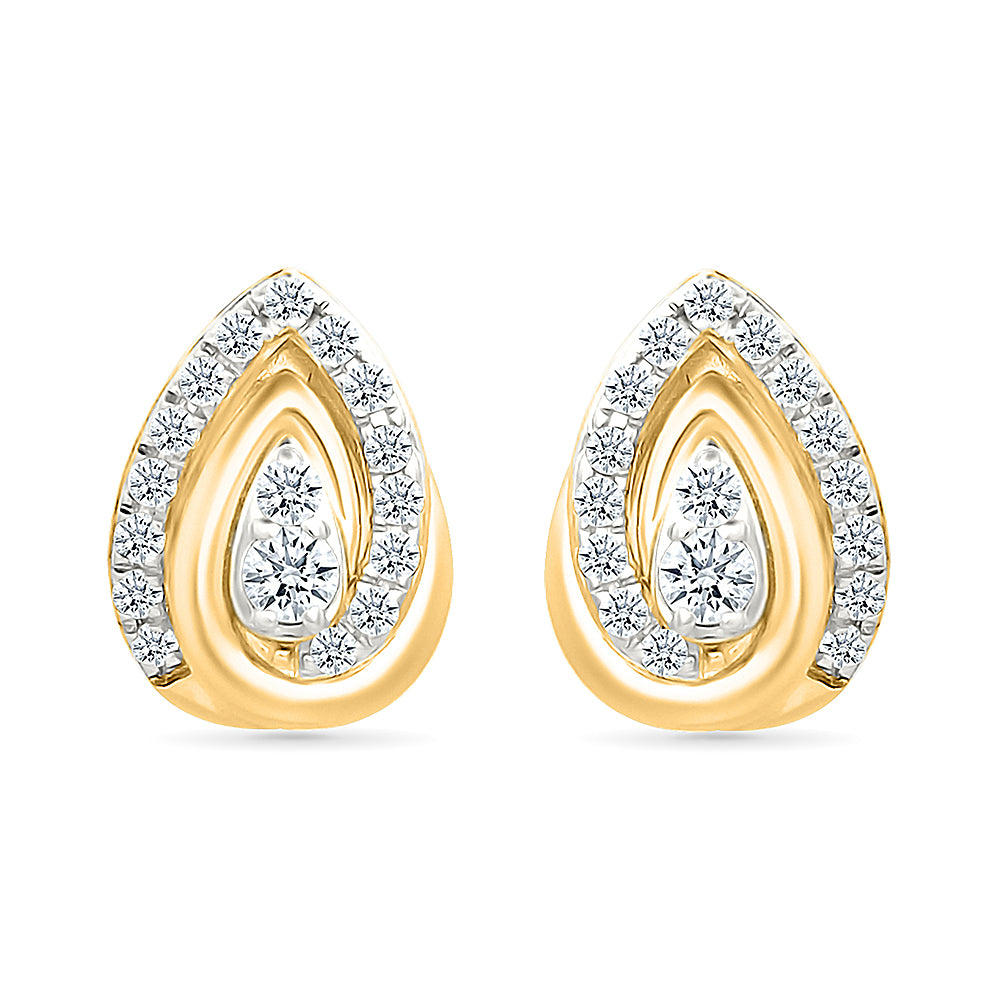 Elegant Teardrop Diamond Earrings