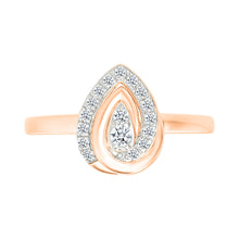 Petal Teardrop Sparkle Ring