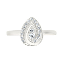 Petal Teardrop Sparkle Ring