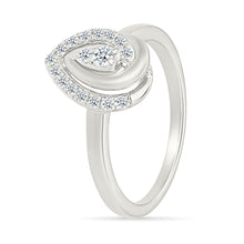 Petal Teardrop Sparkle Ring