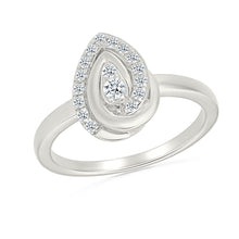 Petal Teardrop Sparkle Ring