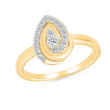 Petal Teardrop Sparkle Ring