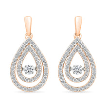 Halo Oval  Gold & Diamond Earrings