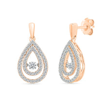 Halo Oval  Gold & Diamond Earrings