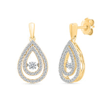 Halo Oval  Gold & Diamond Earrings