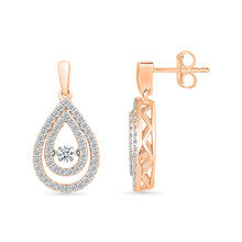 Halo Oval  Gold & Diamond Earrings