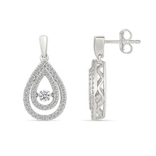 Halo Oval  Gold & Diamond Earrings