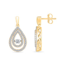 Halo Oval  Gold & Diamond Earrings