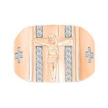 Crucifix Gold & Diamond Ring