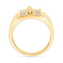 Crucifix Gold & Diamond Ring
