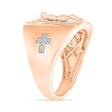 Crucifix Gold & Diamond Ring