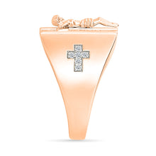Crucifix Gold & Diamond Ring