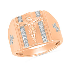 Crucifix Gold & Diamond Ring
