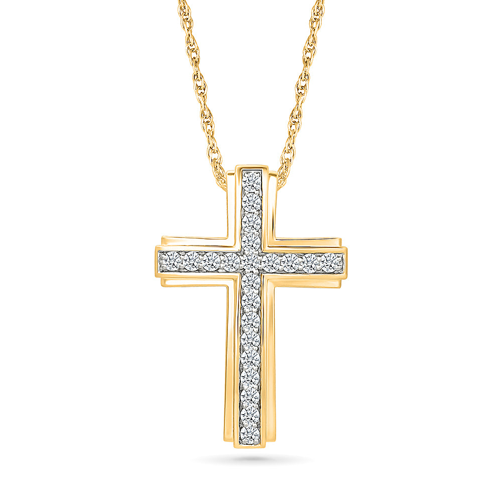 Cruciate Diamond Pendant