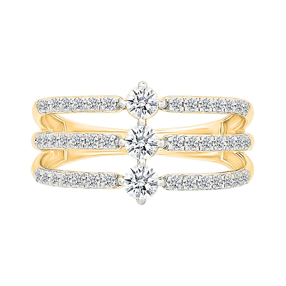 "Twinkling Trio" Diamond Ring