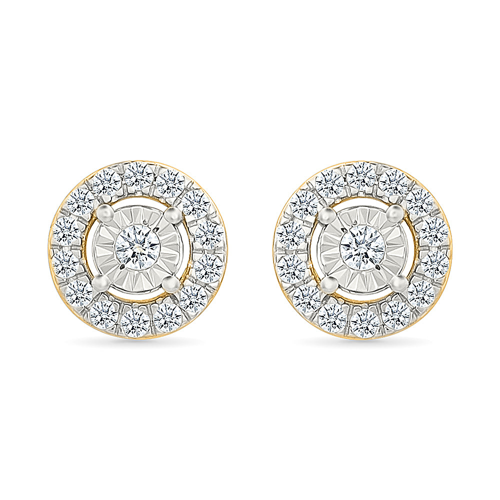 Cluster Diamond Stud Earrings