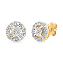 Cluster Diamond Stud Earrings