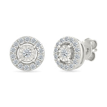 Cluster Diamond Stud Earrings
