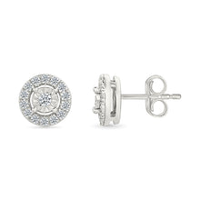Cluster Diamond Stud Earrings