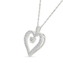 Sparkling Diamond Heart Pendant
