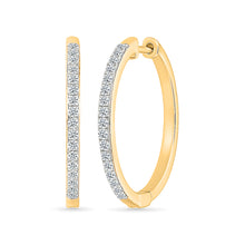 Classic Gold & Diamond Hoop Earrings