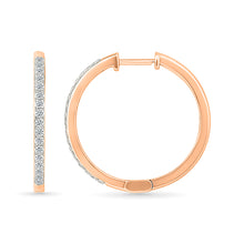 Classic Gold & Diamond Hoop Earrings