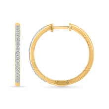 Classic Gold & Diamond Hoop Earrings