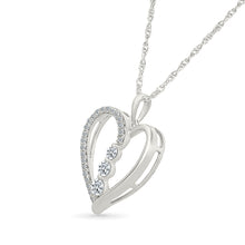 Radiant Diamond Heart Pendant