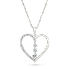 Radiant Diamond Heart Pendant