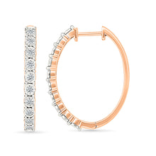 Round Diamond Hoop Earrings
