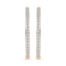Diamond  Hoop Earrings