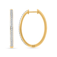 Diamond  Hoop Earrings