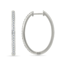 Diamond  Hoop Earrings