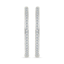 Diamond  Hoop Earrings